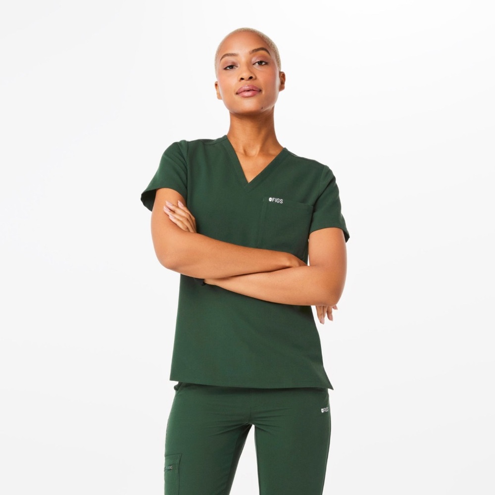 Wear Figs British Racing Green scrubs